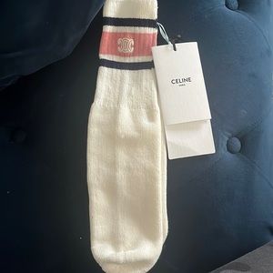 Celine logo mid calf socks